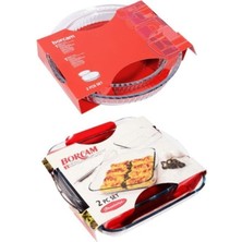 Özbience Çiftli Kare ve Yuvarlak Borcam Tepsi Seti, Şık ve Dayanıklı Tasarım