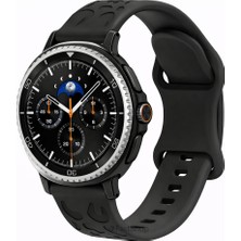 MMP Shop Samsung Galaxy Watch 8 40MM / 44MM / 46MM Classic Uyumlu Leopar Desenli Soft Silikon Kordon