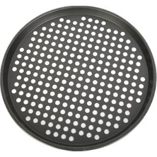 Özbience Paslanmaz Çelik 32 cm Delikli Pizza ve Lahmacun Tepsisi