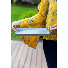 Özbience Country Tarzı Galvaniz Tepsi 24 Cm, Şık ve Kullanışlı Dekoratif Ürün