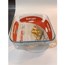 Özbience Orta Boy Kare Borcam Tepsi, Fırın Için Dayanıklı ve Şık Tasarım