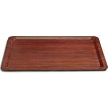 Özbience Şık Ahşap Tepsi Kaymaz 37X53CM, Zarif Sunum Için Güncel Tasarım