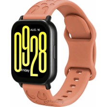 MMP Shop Xiaomi Redmi Watch 5 Active / Lite Uyumlu Leopar Desenli Soft Silikon Kordon