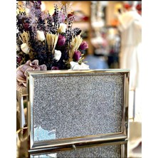 Özbience Gümüş Sim Taşlı Lüx Çay Tepsisi, Şık ve Zarif Sunumlar Için