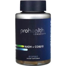 Prohealth Longevity Nadh + COQ10 Coenzyme Q10 Ubiquinone Atp Focus And Memory 60 Capsules