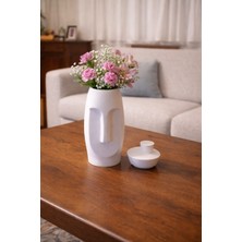 Karra Art Dekoratif Beton Vazo – Minimal Tasarım El Yapımı Ev Aksesuarı