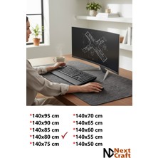 Next Craft Mouse Pad Masa Koruyucu Büyük Keçe Oyuncu Matı 3mm Antrasit Renk 140x80 cm