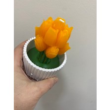Hilar Aksesuar Buket Lale Mum El Yapımı