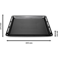 Özbience Emaye Fırın Tepsisi 44,5X37,5X2CM, Uyumlu, Dayanıklı, Şık Tasarım