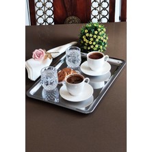 Özbience Çelik Dikdörtgen Sunum Tepsisi 30X20 Cm, Şık ve Dayanıklı Tasarım