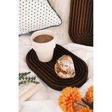 Özbience Ahşap Oymalı Oval Tamtur Dekoratif Sunum Tepsisi, Şık ve Kullanışlı Tasarım