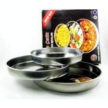 Özbience Paslanmaz Çelik Fırın Tepsi Seti, 3 Boy, Dayanıklı ve Şık Tasarım