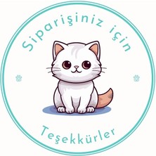 Sticker Siparişiniz Için Teşekkürler Kedili  100 Adet