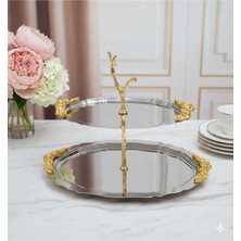 Özbience 2 Katlı Dekoratif Kurabiye Kutusu, Şık ve Kullanışlı Tasarım