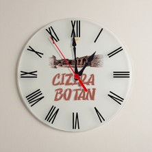 Zerya Cizira Botan Cizre Şehri Tasarımlı Roma Rakamlı Duvar Saati