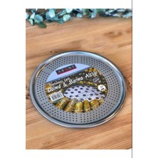 Özbience 20 cm Paslanmaz Çelik Sarma ve Dolma Altlığı, Delikli Pizza ve Lahmacun Tepsisi