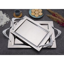 Özbience Mercan Vera 2'li Ikramlık Sunum ve Çay Tepsisi Seti