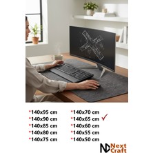 Next Craft Mouse Pad Masa Koruyucu Büyük Keçe Oyuncu Matı 3mm Antrasit Renk 140x65 cm