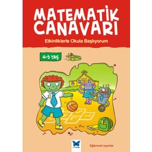 Mavi Kelebek Yayınları Matematik Canavarı - Etkinliklerle Okula Başlıyorum 4-5 Yaş