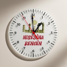 Zerya Nisêbîna Rengîn Nusaybin Şehri Tasarımlı Duvar Saati
