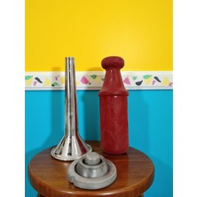 Russet 3'lü Set, Sucuk ve İçli Köfte Yapma Aparatı + Et İtici Plastik Tokmak (#22'lik Kıyma Makinesine Uyumludur)