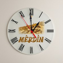 Zerya Mêrdîn Şehri Tasarımlı Roma Rakamlı Duvar Saati - Mardin Saat