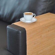 Özbience Doğal Bambu Katlanabilir Koltuk Kenarı Tepsisi 65X37CM, Şık ve Fonksiyonel