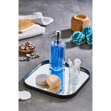 Özbience Kare Aynalı Siyah 24X24 Çok Amaçlı Kahve ve Çay Sunum Tepsisi