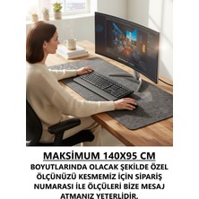 Next Craft Mouse Pad Masa Koruyucu Büyük Keçe Özel Ölçü Kesim Oyuncu Matı 3mm Antrasit Renk