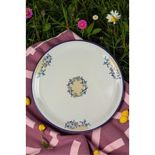 Özbience 50 No Emaye Sini ve Yemek Sunum Tepsi, Çinko, 48 Cm, Şık ve Kullanışlı