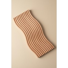 Özbience Dalgalı Doğal Ahşap Sunum Tahtası 38X16,5 Cm, Servis ve Dekorasyon Için