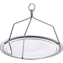 Özbience Çelik Tepsi, Askılı, 45 Cm, Restoran ve Kafe Için Şık Sunum Aracı