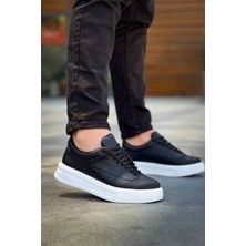 Zapatos KB005 Erkek Günlük Bağcıklı Cilt Spor Sneaker Ayakkabı Cbt - Siyah