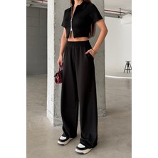 Bejna Kadın Çift Fermuar Detaylı Modal Dokulu Alt Üst Takım