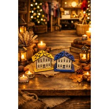 Seymen Bıçakçılık 2’li Dekoratif Mini Ev Kalemlik Seti – Masa Üstü Düzenleyici Ev Tasarımı