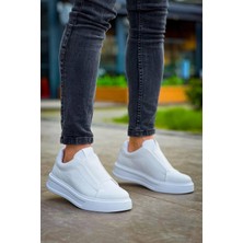 Zapatos KB007 Erkek Günlük Bağcıksız Cilt Spor Sneaker Ayakkabı Cbt - Beyaz