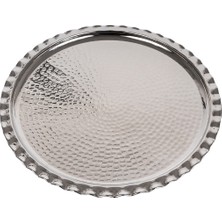 Özbience El Dövmesi Sunum Tepsisi 35CM, Çırtıklı Tasarım, Şık ve Zarif Görünüm