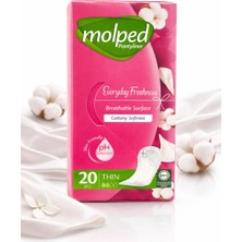 Molped Günlük Ped 20’li Ince (Thin) – Pamuksu Yumuşaklık, Nefes Alabilir Yüzey