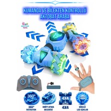 Brother Toys Şarjlı Işıklı El Sensörlü Uzaktan Kumandalı 6 Fonksiyon Akrobat Araba 25 Cm.