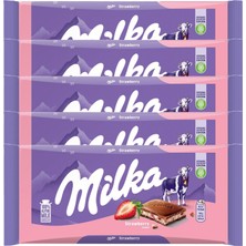 Milka Çilekli Yoğurtlu Çikolata 100 gr x 5 Adet