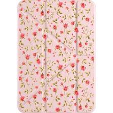 Adasena Ipad Air 11" M2 M3 Çip Air 4. 5. 6. Nesil Kılıf Uyku Modlu Kalem Bölmeli Uvbaskı Desenli Rose