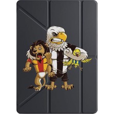 Adasena Galaxy Tab S10 Fe+ Plus 13.1" Kılıf Uyku Modlu Kalem Bölmeli Temalı Baskılı Siyah Beyazım