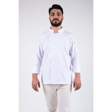 Acar İş Tex Erkek Beyaz Şef Aşçı Ceketi