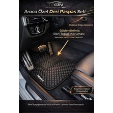 Tegin Mat Designer Of Cars Fiat Doblo 2010 ve Sonrası Premium Deri Paspas Siyah Deri Siyah Kenar