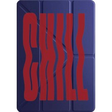 Adasena Ipad Air 11" M2 M3 Çip Air 4. 5. 6. Nesil Kılıf Uyku Modlu Kalem Bölmeli Uvbaskı Desenli Chill