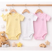 Cemre Yenidoğan Çıtçıtlı ,yarım Kollu Bebek/çocuk 3 Lü Body %100 Pamuk