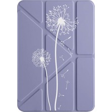 Adasena Ipad Air 11" M2 M3 Çip Air 4. 5. 6. Nesil Kılıf Uyku Modlu Kalem Bölmeli Uvbaskı Desenli Karahindiba