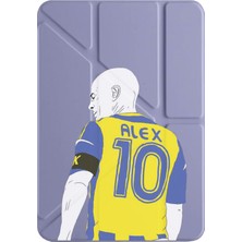 Adasena Ipad Air 11" M2 M3 Çip Air 4. 5. 6. Nesil Kılıf Uyku Modlu Kalem Bölmeli Uvbaskı Desenli Alex