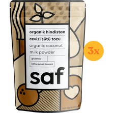 Saf Organik Hindistan Cevizi Sütü Tozu 100 gr - 3 Adet (300 Gr)
