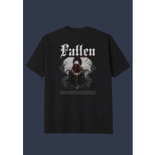 The Granch Fallen-Premium Kalite Oversize Sırt Baskılı %100 Pamuk Tişört / T-Shirt